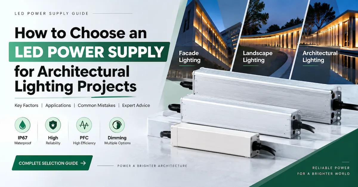 Come scegliere un alimentatore LED per progetti di illuminazione architettonica - Blog article cover image
